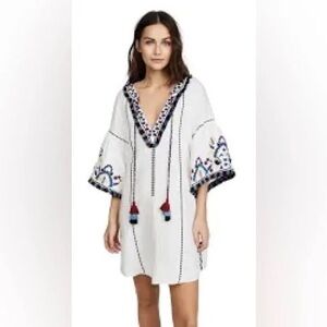 IN EXCELLENT CONDITION PARKER BEACHES WOMENS EMBROIDERY BOHO COVER UP DR…